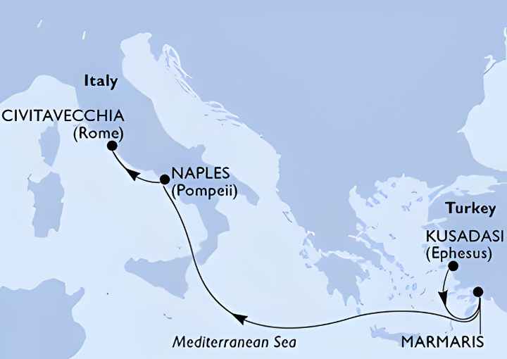 Crucero de 5 días desde Kusadasi (Turquía) a bordo del MSC Divina octubre 2027 MSC Cruises