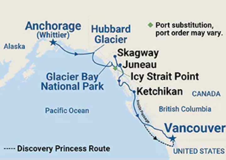 Crucero de 8 días desde Whittier (Alaska) a bordo del Grand Princess 2026 Princess Cruises