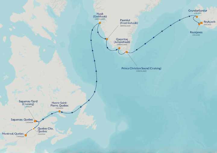 Crucero de 17 días desde Montreal (Canadá) a bordo del Azamara Journey agosto 2026 Azamara Cruises