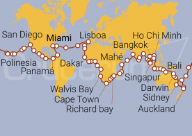 Itinerario Crucero Vuelta al Mundo 2026