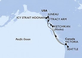 Crucero de 8 días a bordo del MSC Poesia desde Seattle (EEUU) mayo 2026 MSC Cruceros