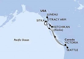 Crucero de 8 días desde Seattle (Washington) a bordo del MSC Poesia septiembre 2026 msc cruceros