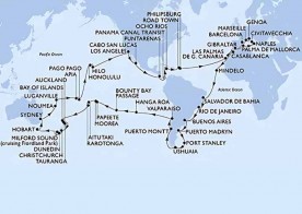 Crucero de 122 días desde Barcelona a bordo del MSC Musica enero 2027 MSC Cruceros