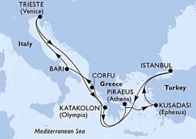 Crucero de 10 días desde Pireo (Atenas) a bordo del MSC Fantasia 2026 msc cruceros