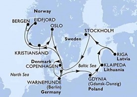 Crucero de 15 días desde Copenhague (Dinamarca) a bordo del MSC Magnifica agosto 2026 MSC Cruceros