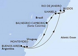Crucero de 10 días desde Montevideo (Uruguay) a bordo del MSC Fantasia 2026 msc cruceros