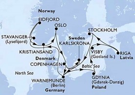 Crucero de 16 días desde Copenhague (Dinamarca) a bordo del MSC Magnifica junio 2026 MSC Cruceros