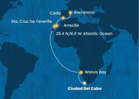 Crucero de 19 días desde Ciudad del Cabo (Sudáfrica) a bordo del Costa Toscana marzo 2026 Costa Cruceros