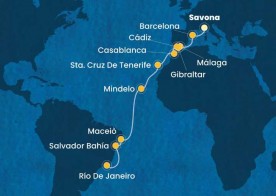 Crucero de 20 días desde Savona (Italia) a bordo del Costa Diadema noviembre 2025 Costa Cruceros