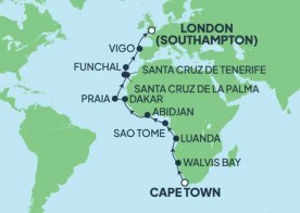 Crucero de 23 días desde Ciudad del Cabo (Sudáfrica) a bordo del Norwegian Sun mayo 2026 NCL