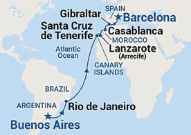Crucero de 19 días desde Buenos Aires (Argentina) a bordo del Sapphire Princess febrero 2026 Princess Cruises