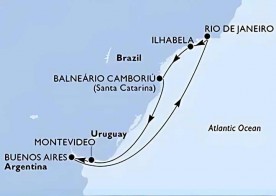 Crucero de 9 días desde Montevideo (Uruguay) a bordo del MSC Fantasia 2025 - 2026 MSC Cruceros