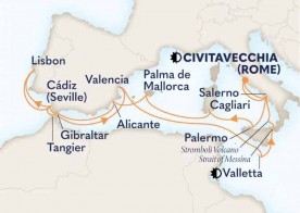 Crucero de 22 días desde Civitavecchia (Roma) a bordo del Oosterdam mayo 2026 Holland America Line