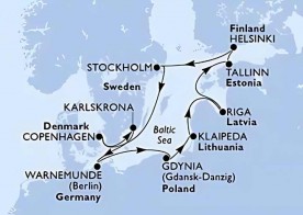 Crucero de 12 días desde Warnemunde (Rostock) a bordo del MSC Magnifica mayo - septiembre 2026 MSC Cruceros