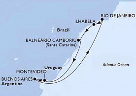 Crucero de 9 días desde Buenos Aires (Argentina) a bordo del MSC Fantasia 2025 - 2026 MSC Cruceros