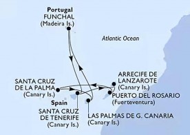 Crucero de 8 días desde Santa Cruz de Tenerife a bordo del MSC Musica 2025 - 2026 MSC Cruceros