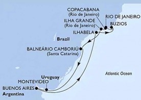 Crucero de 11 días desde Buenos Aires (Argentina) a bordo del MSC Fantasia diciembre 2025 MSC Criuceros
