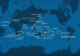 Crucero de 103 días desde San Antonio (Santiago de Chile) a bordo del Costa Deliziosan diciembre 2025 Costa Cruceros