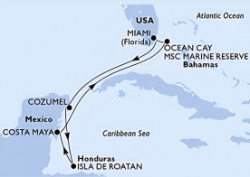 Crucero de 8 días desde Miami (EEUU) a bordo del MSC Seaside diciembre 2025 MSC Cruceros