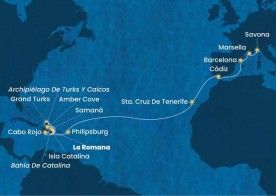 Crucero de 23 días desde La Romana (R.Dominicana) a bordo del Costa Pacifica marzo 2026 Costa Cruceros