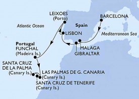 Crucero de 13 días desde Barcelona a bordo del MSC Musica noviembre 2025 MSC Cruceros