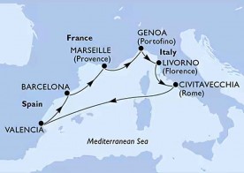 Crucero de 8 días desde Barcelona a bordo del MSC Orchestra 2025 2026 MSC Cruceros