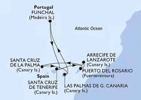 Crucero de 8 días desde Funchal (Portugal) a bordo del MSC Musica  enero 2026 MSC Cruceros