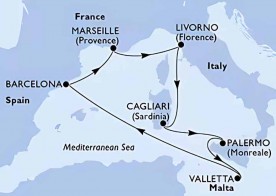 Crucero de 8 días desde Barcelona a bordo del MSC Splendida 2026 MSC Cruceros