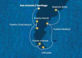 Crucero de 15 días desde San Antonio (Santiago de Chile) a bordo del Costa Serena diciembre 2026 Costa Cruceros