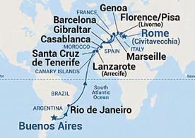 Crucero de 26 días desde Buenos Aires (Argentina) a bordo del Sapphire Princess febrero 2026 Princess Cruises