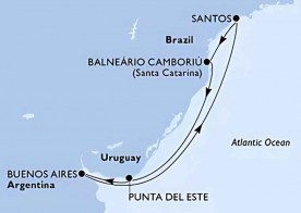 Crucero de 8 días desde Buenos Aires (Argentina) a bordo del MSC Preziosa 2026 MSC Cruceros