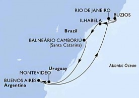 ero de 10 días desde Buenos Aires (Argentina) a bordo del MSC Fantasia 2026 MSC Cruceros