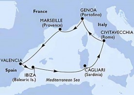 Crucero de 8 días desde Valencia a bordo del MSC Musica 2026 MSC Cruceros