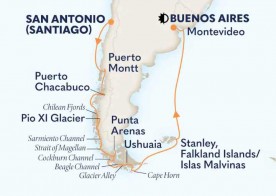 Crucero de 16 días desde San Antonio (Santiago de Chile) a bordo del Oosterdam diciembre 2026 Holland America Land