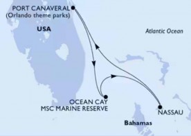 Crucero de 5 días desde Cabo Cañaveral (Orlando) a bordo del MSC Seashore 2026 2027 MSC Cruceros
