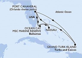 Crucero de 10 días desde Cabo Cañaveral (Orlando) a bordo del MSC Seashore enero 2026 MSC Cruceros