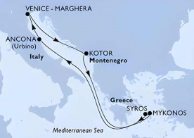 Crucero de 8 días desde Venecia (Italia) a bordo del MSC Lirica abril 2026 MSC Cruceros