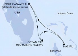 Crucero de 5 días desde Cabo Cañaveral (Orlando) a bordo del MSC Seashore 2026 MSC Cruceros