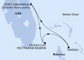 Crucero de 5 días desde Cabo Cañaveral (Orlando) a bordo del MSC Seashore 2026 MSC Cruceros