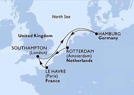 Crucero de 7 días desde Le Havre (París) a bordo del MSC Poesia enero 2026 MSC Cruceros