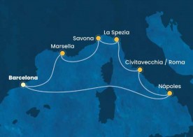 Crucero de 8 días desde Barcelona a bordo del Costa Toscana noviembre diciembre 2025 Costa Cruceros