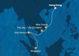 Crucero de 8 días desde Hong Kong (China) a bordo del Costa Serena diciembre 2025 enero 2026 Costa Cruceros