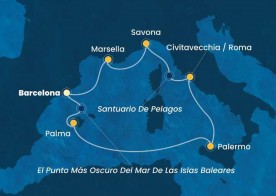 Crucero de 8 días desde Barcelona a bordo del Costa Smeralda diciembre 2025 Costa Cruceros