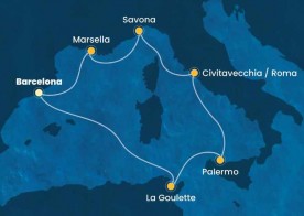 Crucero de 8 días desde Barcelona a bordo del Costa Pacifica diciembre 2025