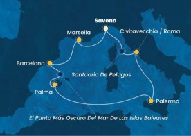 Crucero de 9 días desde Savona (Italia) a bordo del Costa Smeralda diciembre 2025 Costa Cruceros