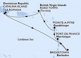 Crucero de 8 días desde La Romana (R.Dominicana) a bordo del MSC Opera 2026 2027 MSC Cruceros