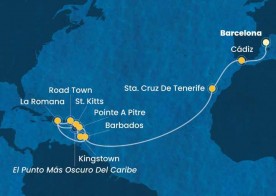 Crucero de 21 días desde Barcelona a bordo del Costa Pacifica diciembre 2025 Costa Cruceros