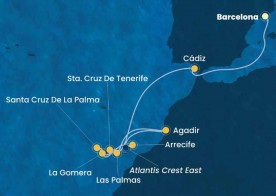 Crucero de 12 días desde Barcelona a bordo del Costa Fortuna diciembre 2025 Costa Cruceros