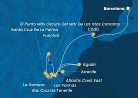 Crucero de 15 días desde Barcelona a bordo del Costa Fortuna diciembre 2025 Costa Cruceros