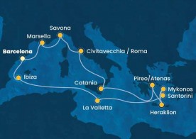 Crucero de 15 días desde Barcelona a bordo del Costa Fascinosa mayo 2026 Costa Cruceros